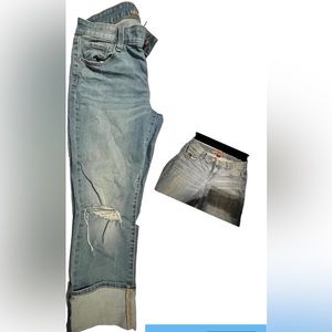 Arizona cropped cuff jeans.